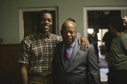 Actor Stephan James with real-life counterpart, Congressman John Lewis  