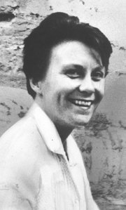 Harper Lee, probably the age of her grown-up Jean Louise Finch.