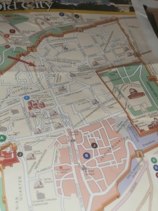 Jerusalem Old City map from my Muslim Quarter hostel. 